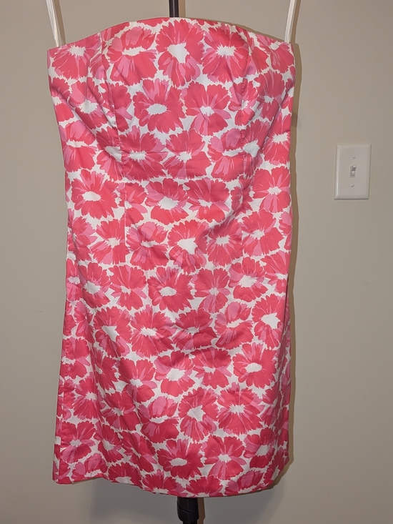 Milly Dresses & Skirts - Y2K Milly Pink and White Floral Strapless Dress